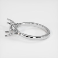 18K White Gold Three Stone Ring Setting Image