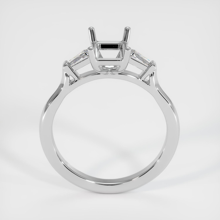18K White Gold Three Stone Ring Setting