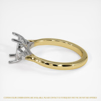 14K White & Yellow Three Stone Ring Setting Image