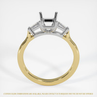 18K White & Yellow Three Stone Ring Setting Image