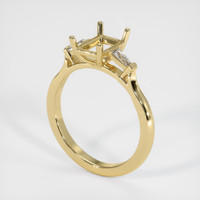 10K Yellow Gold Three Stone Ring Setting Video