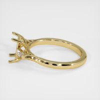10K Yellow Gold Three Stone Ring Setting Image