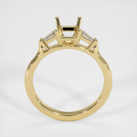 10K Yellow Gold Three Stone Ring Setting Image