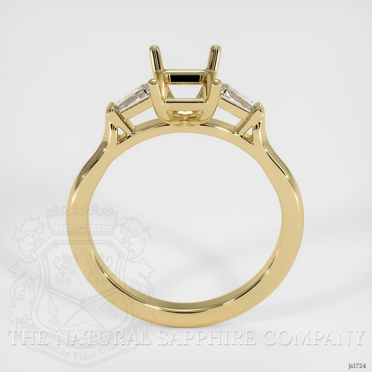 14K Yellow Gold Three Stone Ring Setting