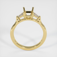 18K Yellow Gold Three Stone Ring Setting Image