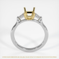 18K Yellow & White Three Stone Ring Setting Image