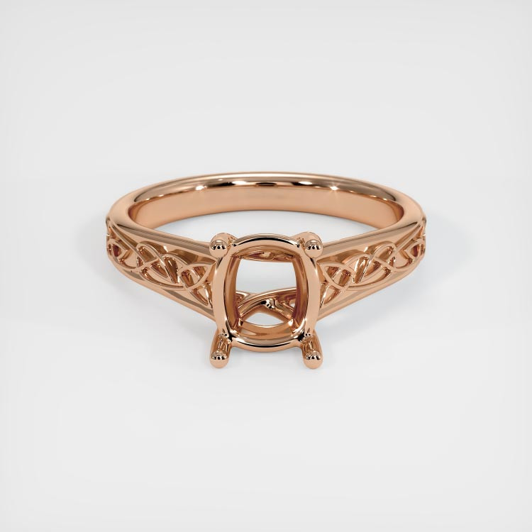 18K Rose Gold Celtic Ring Setting