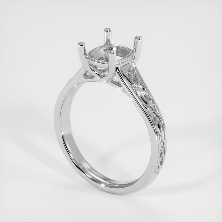 10K White Gold Celtic Ring Setting