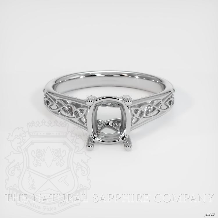 14K White Gold Celtic Ring Setting