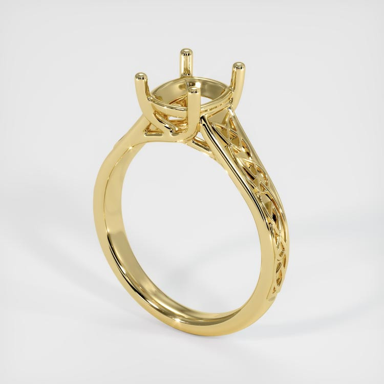18K Yellow Gold Celtic Ring Setting