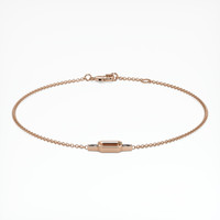 14K Rose Gold Accent Stones Bracelet Setting Image