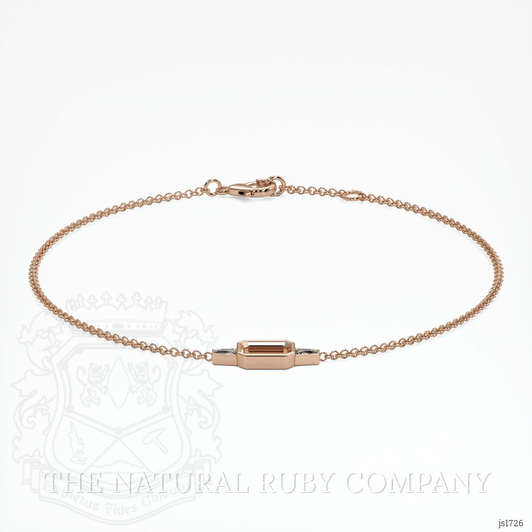 14K Rose Gold Accent Stones Bracelet Setting