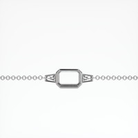 14K White Gold Accent Stones Bracelet Setting Video