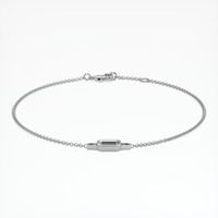 14K White Gold Accent Stones Bracelet Setting Image