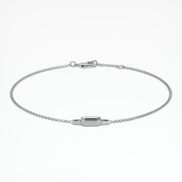 14K White Gold Accent Stones Bracelet Setting