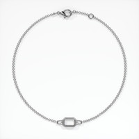 14K White Gold Accent Stones Bracelet Setting Image