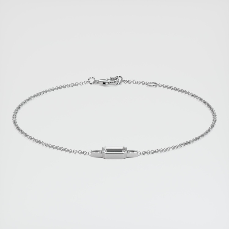 18K White Gold Accent Stones Bracelet Setting