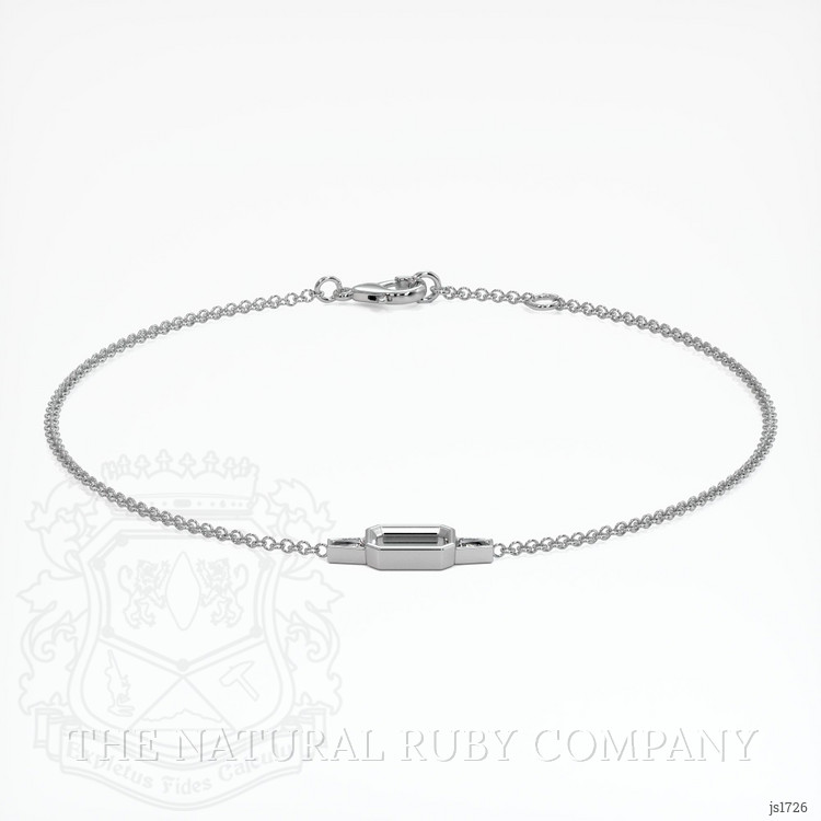 18K White Gold Accent Stones Bracelet Setting