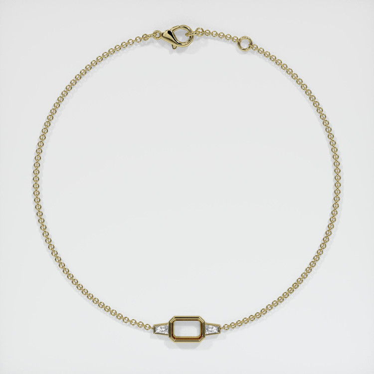 14K Yellow Gold Accent Stones Bracelet Setting