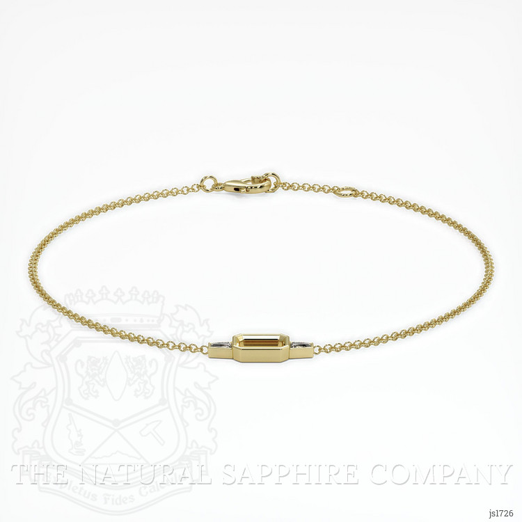 18K Yellow Gold Accent Stones Bracelet Setting