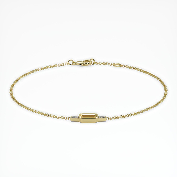 18K Yellow Gold Accent Stones Bracelet Setting