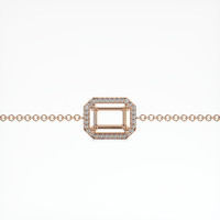 14K Rose Gold Pave Bracelet Setting Video