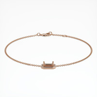 14K Rose Gold Pave Bracelet Setting Image