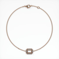 14K Rose Gold Pave Bracelet Setting Image