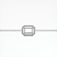 14K White Gold Pave Bracelet Setting Video