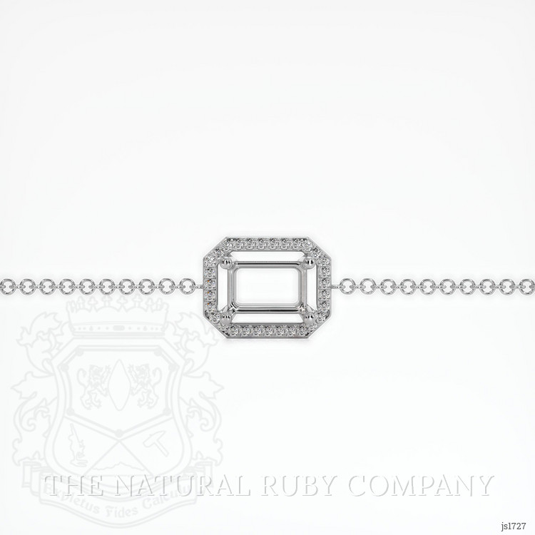 14K White Gold Pave Bracelet Setting