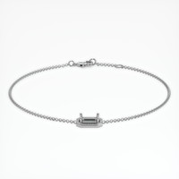 18K White Gold Pave Bracelet Setting Image