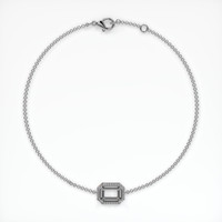 18K White Gold Pave Bracelet Setting Image