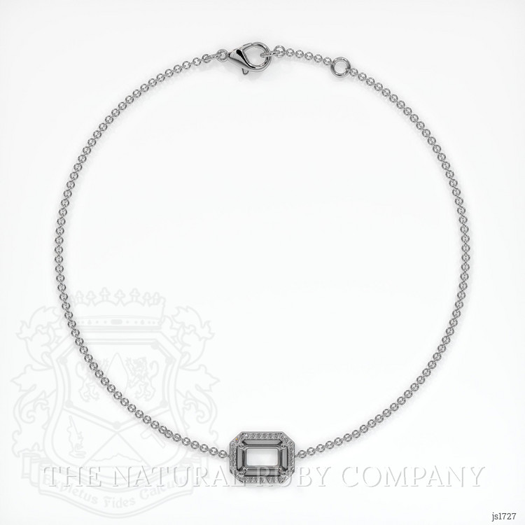 18K White Gold Pave Bracelet Setting