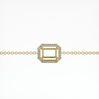 18K Yellow Gold Pave Bracelet Setting Video