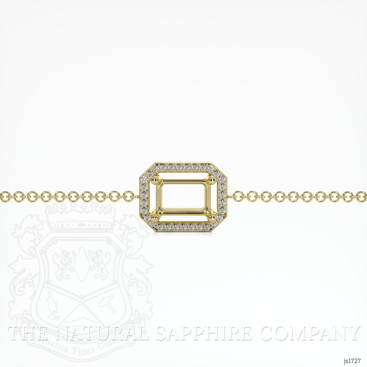 18K Yellow Gold Pave Bracelet Setting