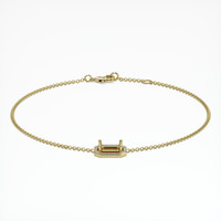 18K Yellow Gold Pave Bracelet Setting Image