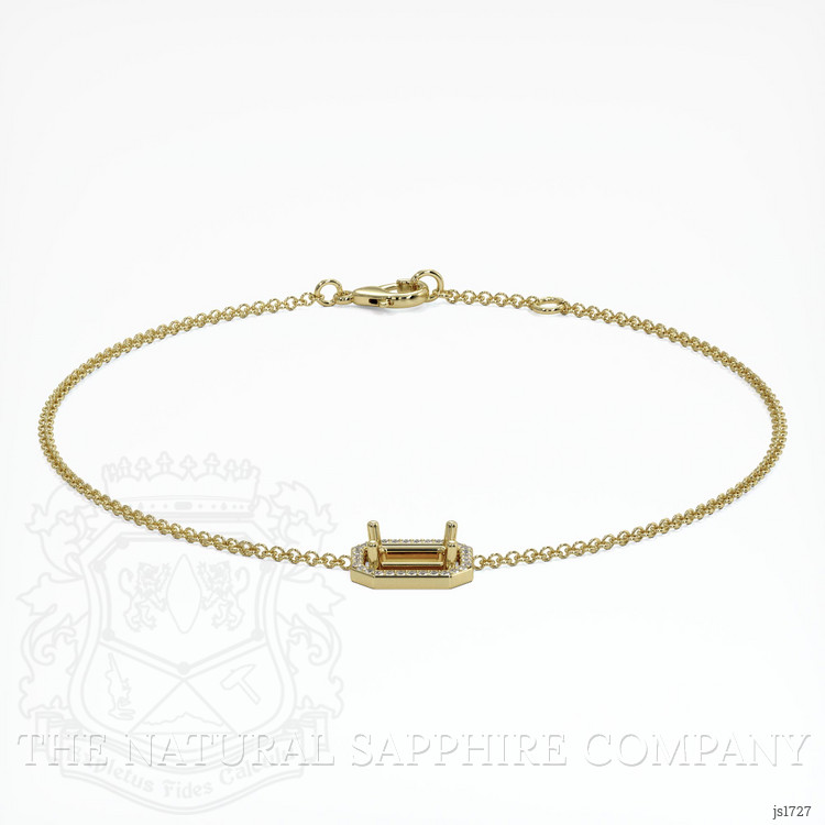 18K Yellow Gold Pave Bracelet Setting