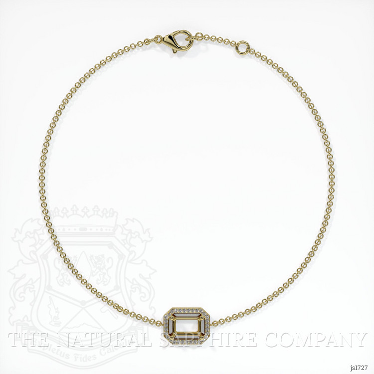 18K Yellow Gold Pave Bracelet Setting