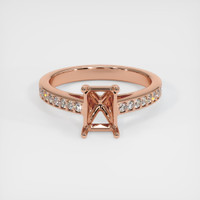 14K Rose Gold Pave Ring Setting Image