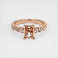 18K Rose Gold Pave Ring Setting Image