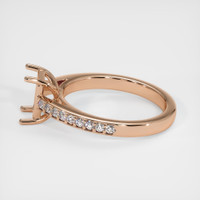 18K Rose Gold Pave Ring Setting Image