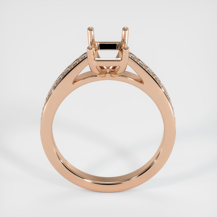 18K Rose Gold Pave Ring Setting