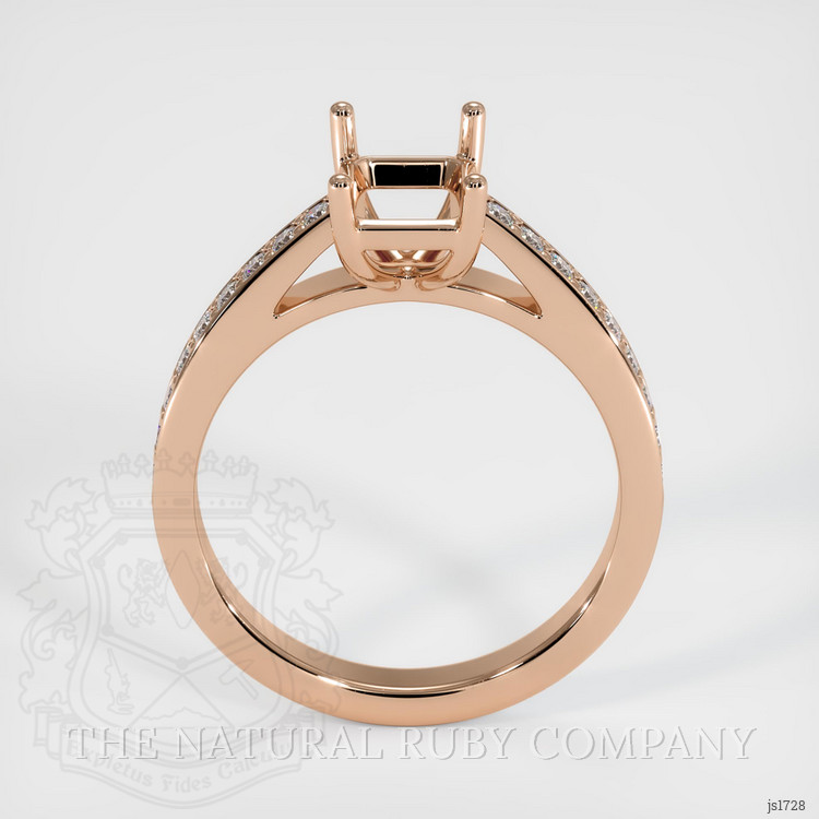 18K Rose Gold Pave Ring Setting