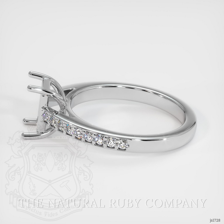 14K White Gold Pave Ring Setting
