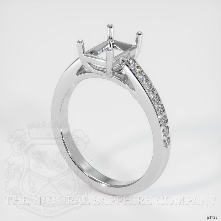 18K White Gold Pave Ring Setting