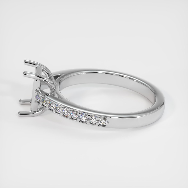 18K White Gold Pave Ring Setting