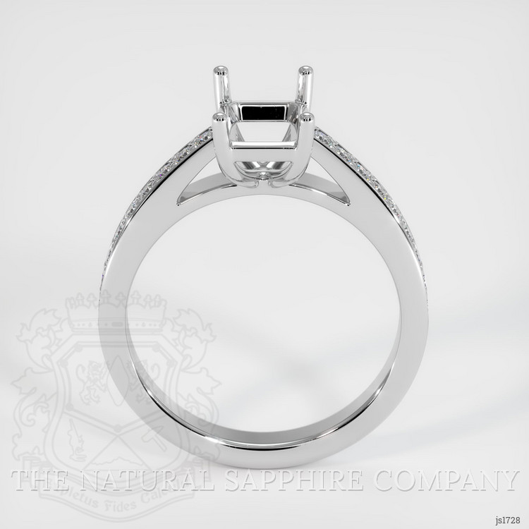 18K White Gold Pave Ring Setting