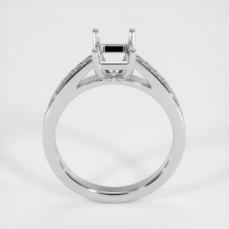 18K White Gold Pave Ring Setting