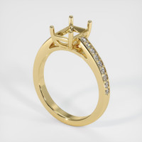 14K Yellow Gold Pave Ring Setting Video