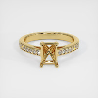 14K Yellow Gold Pave Ring Setting Image